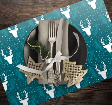 Kerstmis placemat elegante feesttafelsetting - TenStickers