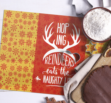 Kerstmis placemat hertengeweien quote - TenStickers