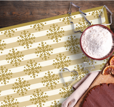 Kerstmis placemat met sneeuwvlokpatroon - TenStickers