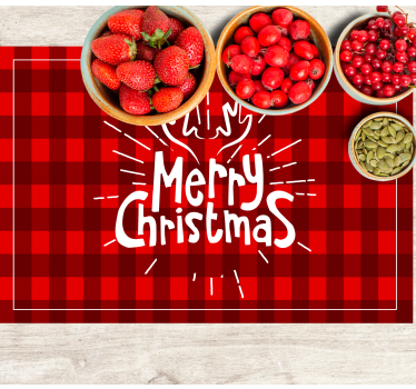 Kerstmis placemat met vrolijk kerstdesign - TenStickers