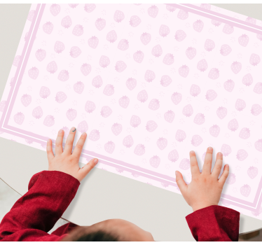 Kinder placemat aardbeienpatroon speelruimte - TenStickers