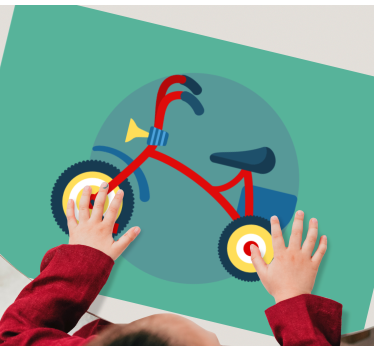 Kinder placemat driewieler met toeter - TenStickers
