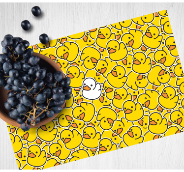 Kinder placemat eendjespatroon display - TenStickers