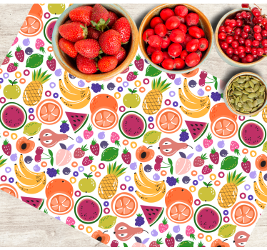 Kinder placemat fruitpatroonprint - TenStickers