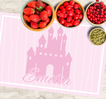 Kinder placemat kasteelthema ontwerp - TenStickers