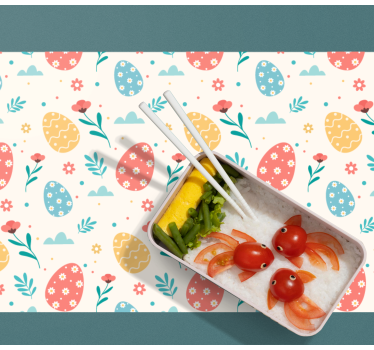 Kinder placemat kleurrijk eipatroon - TenStickers