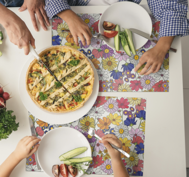 Kinder placemat levendige botanische schikking - TenStickers