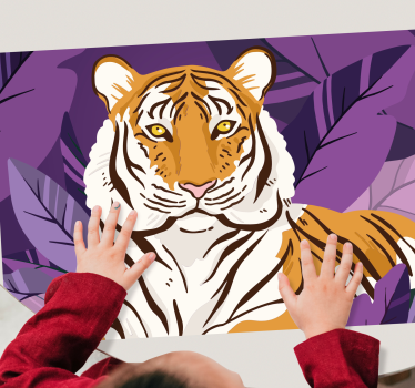 Kinder placemat majestueus tijgerportret - TenStickers