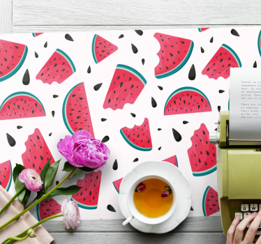 Kinder placemat met watermeloen schijfjes patroon - TenStickers