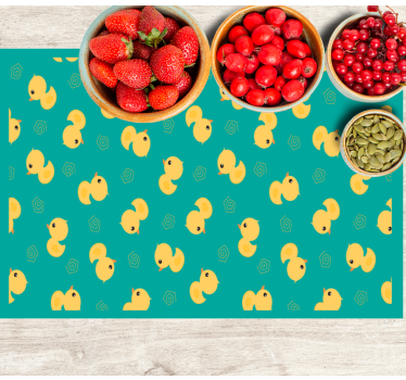 Kinder placemat schattig eendjespatroon - TenStickers