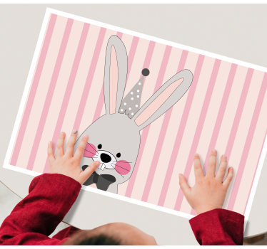 Kinder placemat schattig konijn karakter - TenStickers