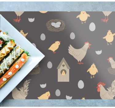 Kinder placemat schattige boerderij vogels - TenStickers