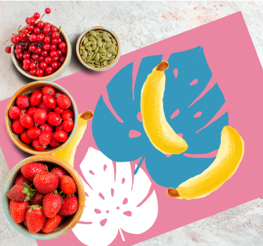 Kinder placemat tropisch bananenmotief - TenStickers