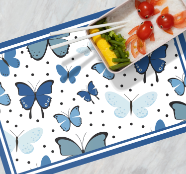 Kinder placemat vlinderpatroon display - TenStickers