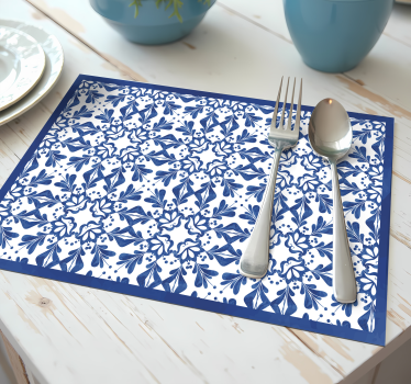Klassieke blauwe hydrauliek originele placemat - TenStickers