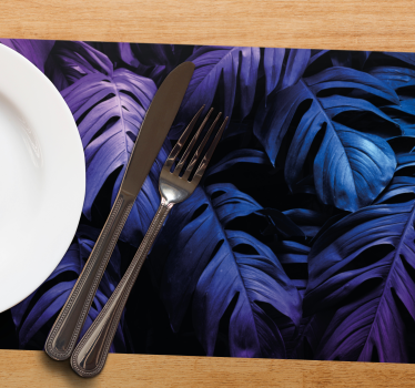 Levendige bladpatronen placemat - TenStickers