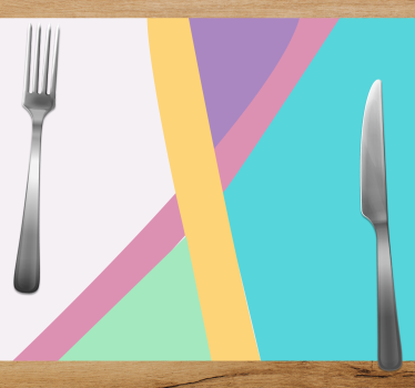 Moderne placemat abstract kleurrijke lagen - TenStickers