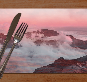 Moderne placemat berglandschap scène - TenStickers