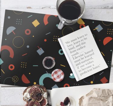 Moderne placemat geometrisch kleurrijk patroon - TenStickers