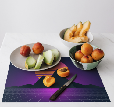 Moderne placemat geometrisch schemerlandschap - TenStickers