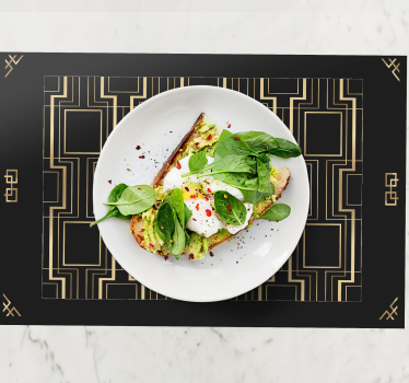 Moderne placemat geometrisch zwart concept - TenStickers