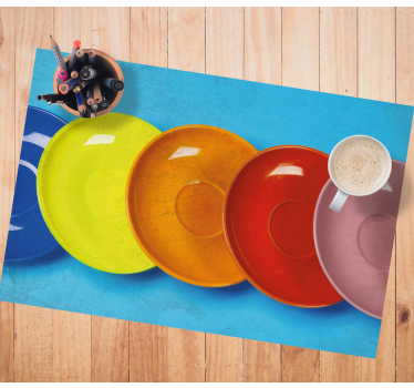 Moderne placemat kleurrijke ronde schotels - TenStickers