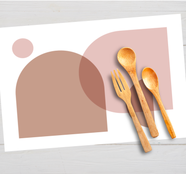 Moderne placemat met eigentijdse geometrische vormen - TenStickers