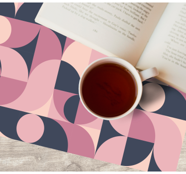Moderne placemat met gebogen geometrische patronen - TenStickers