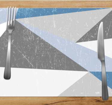Moderne placemat met geometrische hoekpatronen - TenStickers
