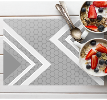 Moderne placemat met geometrische patroonaccenten - TenStickers