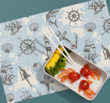Moderne placemat met nautisch thema print - TenStickers