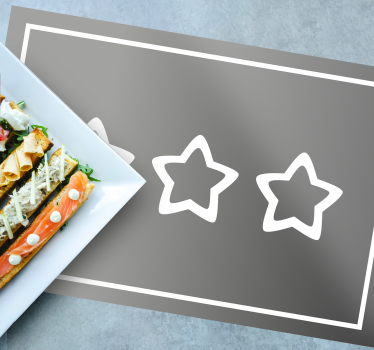 Moderne placemat met sterrenbeoordeling display - TenStickers