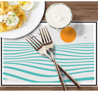 Moderne placemat met stijlvol golvenontwerp - TenStickers