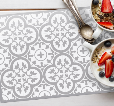 Moderne placemat met verfijnd tegelpatroon - TenStickers