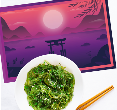 Moderne placemat serene zonsopgang landschap - TenStickers