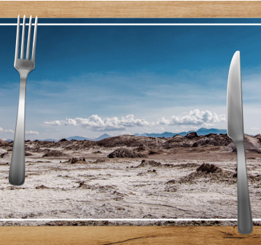 Moderne placemat woestijnlandschap scène - TenStickers