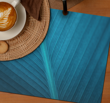 Moderne placemats Groot blauwgrijs blad - TenStickers