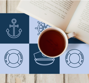 Nautische symbolen mat originele placemat - TenStickers