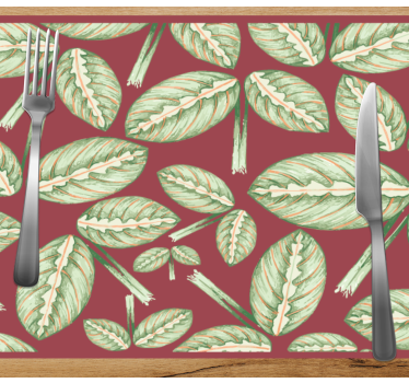 Originele placemat bladmotief compositie - TenStickers