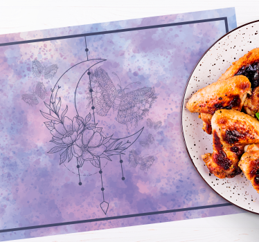 Originele placemat bloemenmaan ontwerp - TenStickers