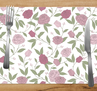 Originele placemat bloemig elegant patroon - TenStickers