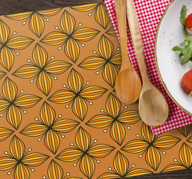 Originele placemat bloemig geometrisch patroon - TenStickers
