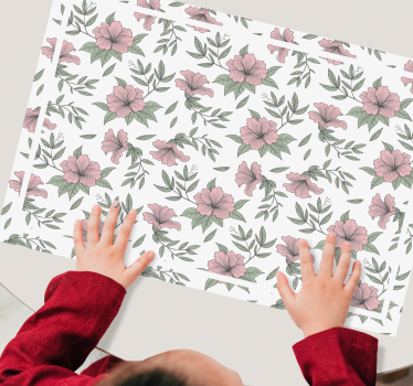 Originele placemat bloemige elementen samenstelling - TenStickers