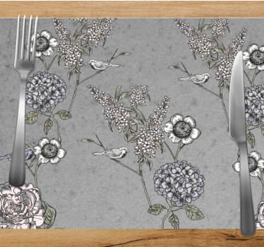Originele placemat botanisch accent element - TenStickers