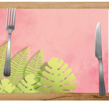 Originele placemat botanische bladarrangement - TenStickers