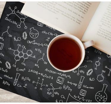 Originele placemat chemische vergelijking print - TenStickers