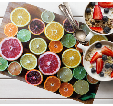 Originele placemat citrusvruchtenarrangement - TenStickers