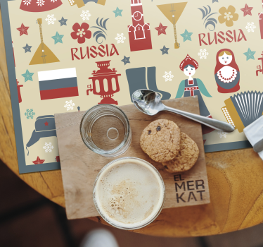 Originele placemat culturele russische elementen - TenStickers