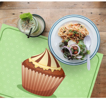 Originele placemat cupcake afbeelding - TenStickers