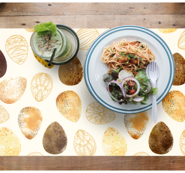 Originele placemat elegant eieren motief - TenStickers